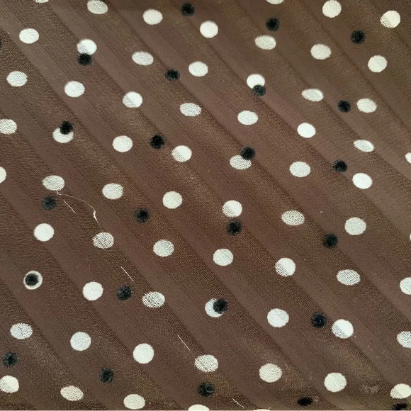Tokyo Style Polka Dot Brown Skirt Size 6 - Picture 2 of 6